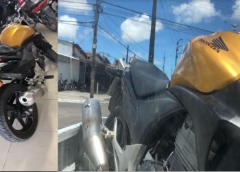 Polícia Militar localiza no Portal do Sol moto utilizada em assalto a loja de jóias no Mangabeira Shopping