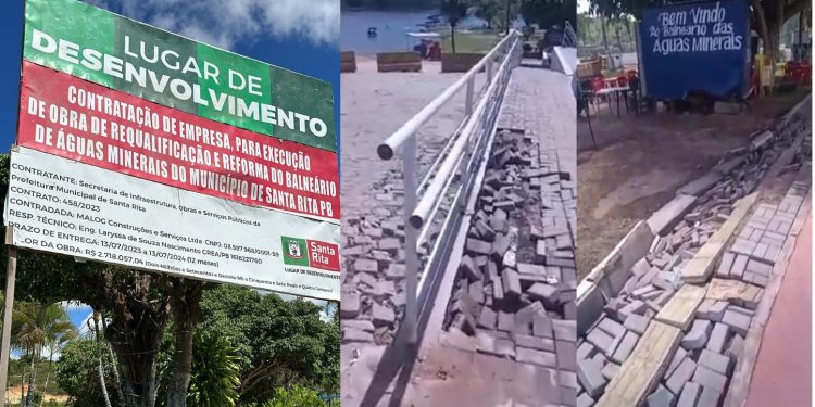 VEJA VÍDEO- Moradores mostram obras de R$ 2,7 milhões no Balneário se desmanchando em Santa Rita