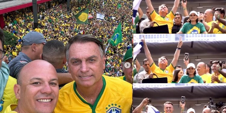 Ao lado de Bolsonaro, deputado Cabo Gilberto comemora sucesso de ato em favor da democracia em SP