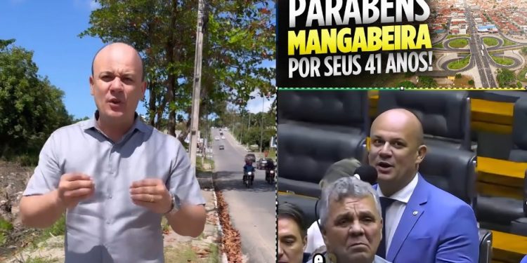 Deputado Cabo Gilberto parabeniza Mangabeira com recursos para ponte e calçamento de todas as ruas