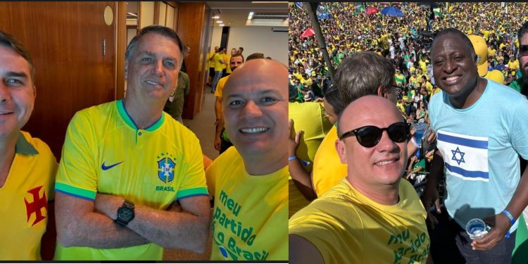 Deputado Cabo Gilberto participa de ato com Bolsonaro e apoiadores em Copacabana pela democracia