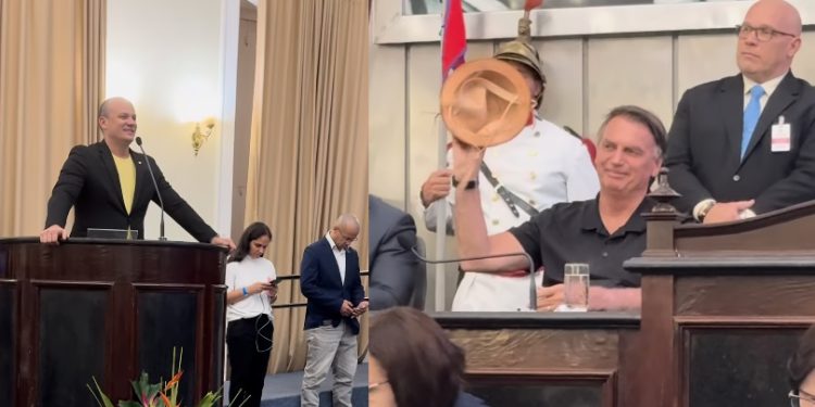 VÍDEO- Deputado Cabo Gilberto faz discurso durante outorga de título de cidadão a Bolsonaro em AL