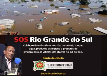 VÍDEO- Clube dos Oficiais arrecada donativos na campanha “SOS Rio Grande do Sul” por desabrigados