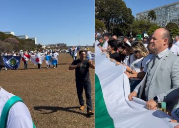 Deputado Cabo Gilberto participa, em Brasília, da marcha do Proarmas, maior grupo armamentista do Brasil