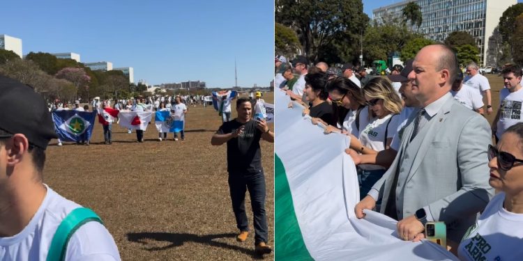 Deputado Cabo Gilberto participa, em Brasília, da marcha do Proarmas, maior grupo armamentista do Brasil