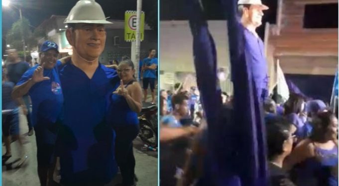 Na Paraíba, coligação pede à Justiça Eleitoral para proibir candidato de utilizar boneco gigante na campanha