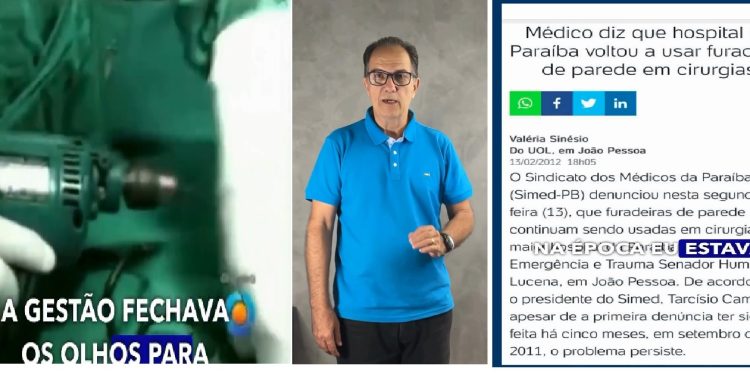Dr Tarcísio Campos denunciou e combateu uso de furadeiras domésticas em cirurgias no Hospital de Trauma