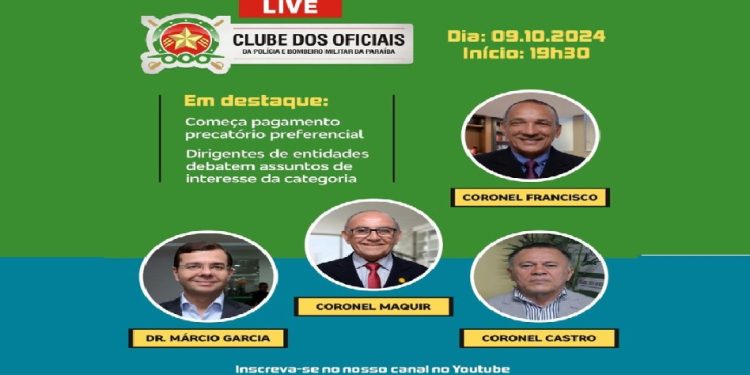 Entidades da PM anunciam início do pagamento do precatório e convidam PMs e BMs para Live nesta 4ª feira às 19h30