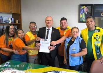 Deputado federal Cabo Gilberto recebe em Brasília comissão de agentes de saúde e combate a endemia