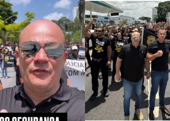 Deputado Cabo Gilberto participa de ato e defende melhoria salarial e valorização dos profissionais de segurança pública