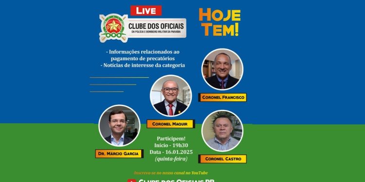 Entidades da PM e BM participam de Live para tratar de precatório e outros temas de interesse das categorias