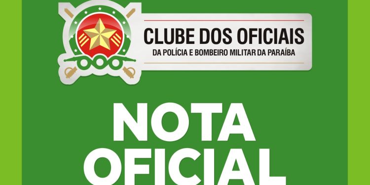 Clube dos Oficiais emite nota oficial e critica Governo sobre dados dos salários dos policiais e bombeiros