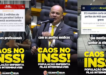 Deputado Cabo Gilberto critica tratamento do Governo com servidores do INSS, gerando filas e cidadãos prejudicados