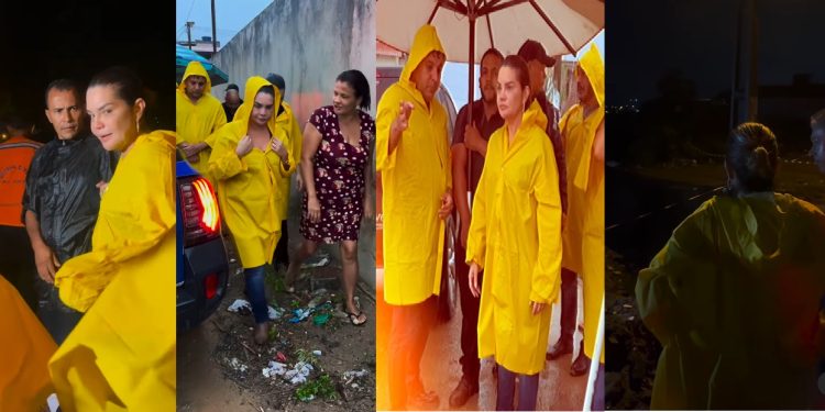 Prefeita Karla Pimentel vistoria áreas de risco durantes as chuvas em Conde e cria gabinete de crise com ações emergenciais aos moradores