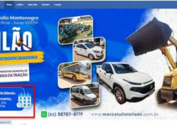 TCE suspende leilão de veículos e retroescavadeira em município na Paraíba após representação do MP de Contas