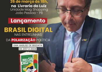 Alek Maracajá lança nesta 4ª: “Brasil Digital: nas entrelinhas da polarização política – uma análise de Big Data de 2017 a 2024”