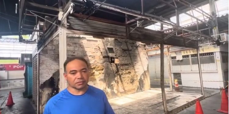 Incêndio destrói loja de calçados em Mangabeira e família que trabalha há 35 anos no local, busca financiamento para recomeçar