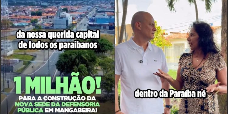 Deputado Cabo Gilberto destina R$ 1 milhão em recursos para sede da Defensoria Pública em Mangabeira