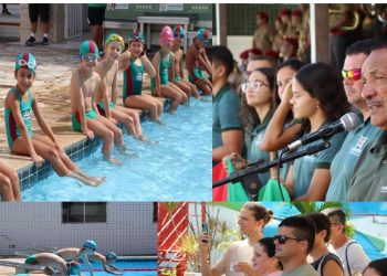 Veja fotos da Avaliação das Escolinhas de natação do Clube dos Oficiais que já tem atletas na seleção brasileira