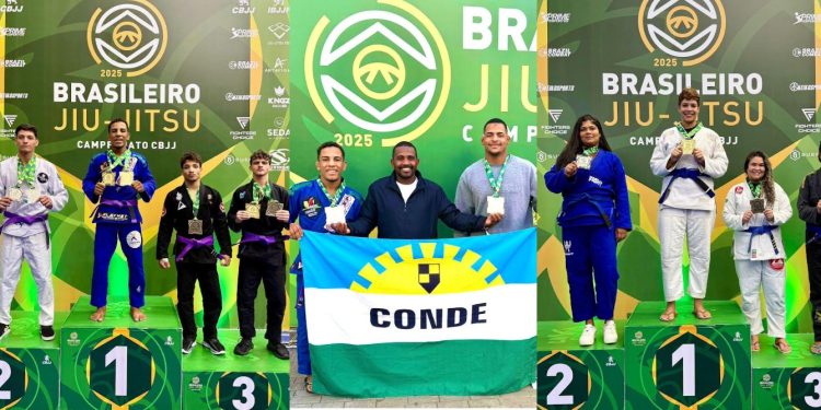 Atletas de programa de incentivo ao esporte da Prefeitura de Conde brilham no Brasileiro de Jiu-Jitsu em São Paulo