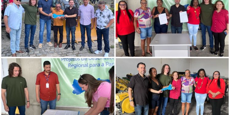 Veneziano entrega máquinas a 3 associações em São Gonçalo e Alagoa Grande em parceria com a Codevasf