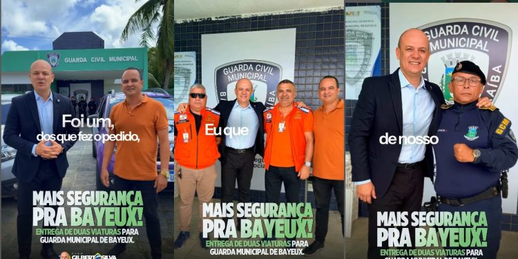 Deputado Cabo Gilberto destina recursos de emendas parlamentares e Guarda de Bayeux ganha viaturas novas