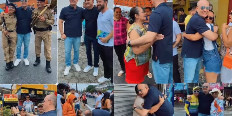 FOTOS- Deputado federal Cabo Gilberto prestigia desfile cívico de Mangabeira, bairro onde mora desde criança