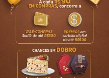 Sodiê Doces comemora 28 anos em setembro com novidades no cardápio e prêmios aos consumidores