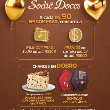 Sodiê Doces comemora 28 anos em setembro com novidades no cardápio e prêmios aos consumidores