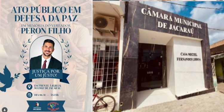 População vai às ruas em Ato Público Pela Paz na cidade de  Jacaraú, em memória do vereador Peron Filho