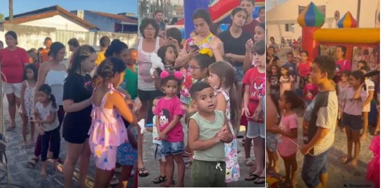 FOTOS- Instituto Sucesso promove festa das crianças no Valentina com brinquedos, presentes, algodão doce, pipoca e apresentações