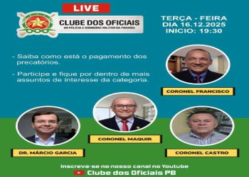 Entidades realizam live nesta terça-feira às 19h30 para atualizar policiais e bombeiros sobre pagamento do precatório