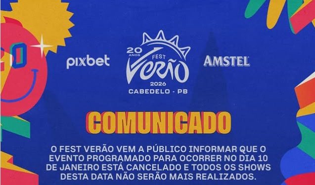 Fest Verão cancela shows de sábado, dia 10, que teria no palco: Léo Santana, Calcinha Preta, Lauana Prado e Samyra Show