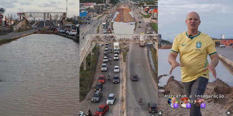 Deputado Cabo Gilberto critica inauguração de viaduto inacabado, lentidão e caos na BR 230 em Cabedelo