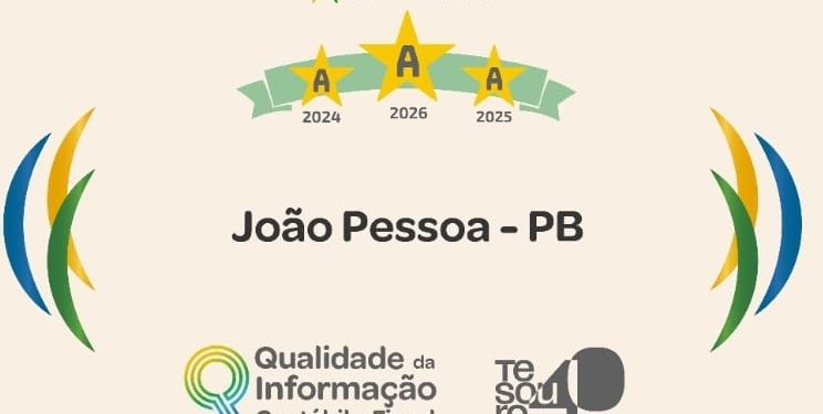 João Pessoa conquista nota A em ranking de informações contábeis e fiscais da Secretaria do Tesouro Nacional