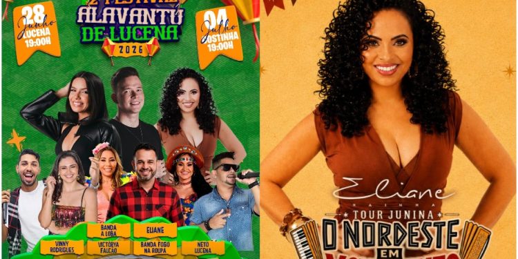 Eliane, a Rainha do Forró, canta “Brilho da Lua”, “Amor ou Paixão” e outros sucessos hoje no São Pedro de Lucena
