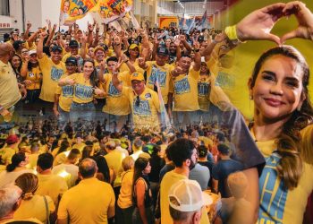 Karla Pimentel lidera maior comitiva do Litoral Sul e reforça protagonismo de Conde em convenção estadual