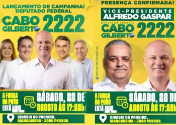 Cabo Gilberto lança campanha em Mangabeira, bairro onde mora, com presença de Alfredo Gaspar, Efraim, Queiroga e população