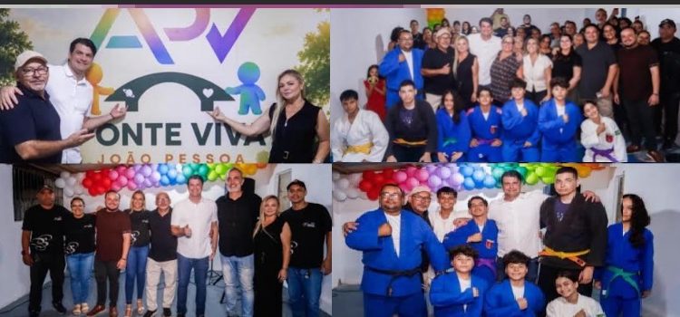 Prefeito Léo Bezerra, secretários e população prestigiam Saturno e Rosângela na inauguração da Ong Ponte Viva