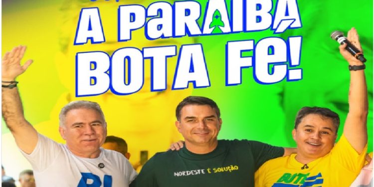 Com presença do presidenciável Flávio Bolsonaro, Convenção do PL oficializa Efraim ao Governo e Queiroga ao Senado