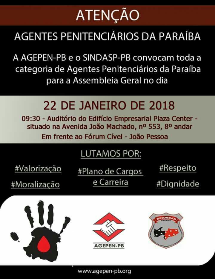 OUÇA : Áudio contra agentes penitenciários volta a circular no dia da Assembleia Geral da categoria