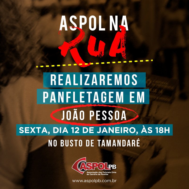 Policiais civis, agentes penitenciários e peritos fazem ato público e panfletagem nesta 6ª as 18h no Busto de Tamandaré