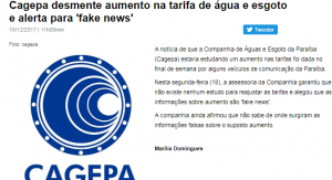 Cagepa negou estudos mas Agência de Regulação confirma aumento de água, esgoto, serviços e multas. Acúmulo dos 2 últimos anos é de 36,9%