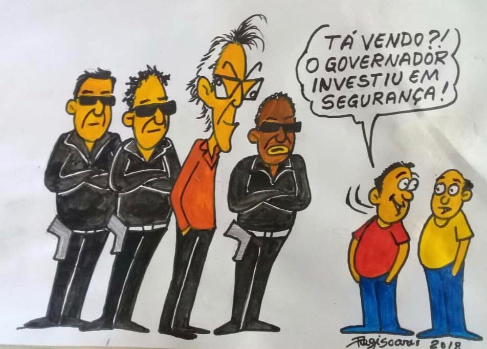 A guarda militar para segurança pessoal de ex-governador na PB, sob o olhar e a arte de Régis Soares