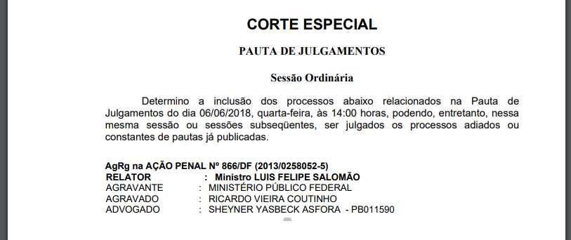 Ação Penal 866 contra o governador Ricardo Coutinho pode não mais sair do STJ