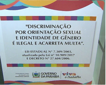 VEJA DECISÃO : Juíza concede liminar suspendendo efeito da lei que obriga colocar cartaz sobre discriminação sexual na Paraíba