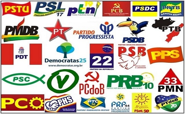 MDB, PT, PSDB e PP, são os partidos com maior número de filiados no Brasil