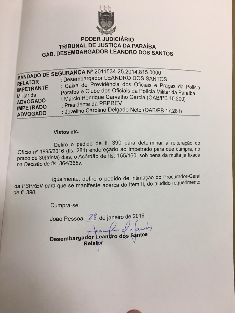 Desembargador do TJ/PB determina que PBPrev implante, em até 30 dias, bolsa desempenho aos policiais militares inativos na Paraíba