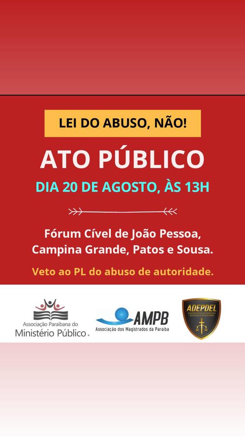 LEI DO ABUSO : “Isso é um instrumento utilizado pela classe política para frear a credibilidade do aparato de justiça, em razão das ações duras em face da corrupção”, diz coordenador do Gaeco/MPPB