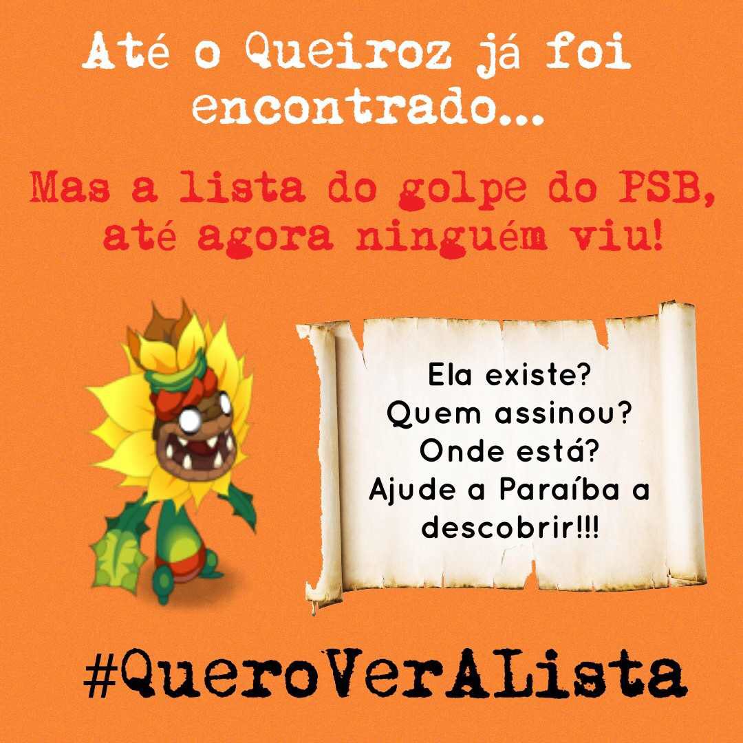 DESAFIO AOS GOLPISTAS DO PSB : Ex-diretor do Detran e filiado ao partido posta desafio : “Qual a dificuldade de mostrar a lista? Ela existe ou não? Parece que é fake news…”